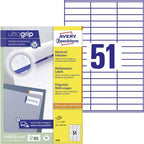 AVERY Zweckform 3420 Universal Etiketten (5.100 Klebeetiketten, 70x16,9mm auf A4, Papier matt, individuell bedruckbar, selbstklebende Aufkleber mit ultragrip) 100 Blatt, weiß
