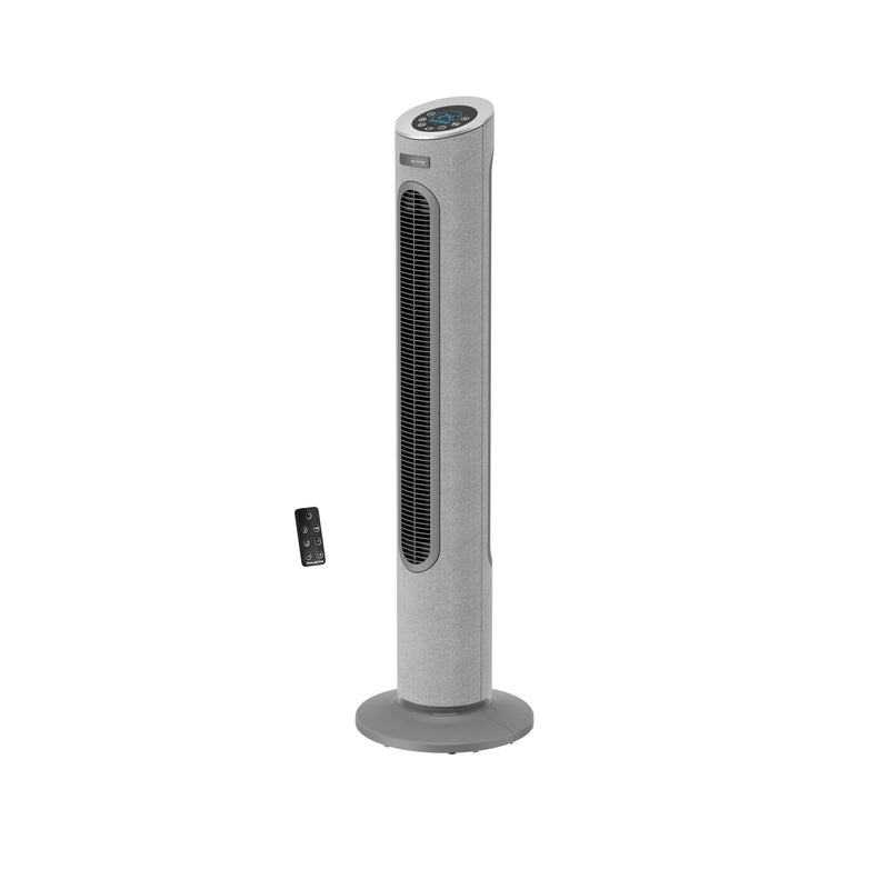 Rowenta Eole Home Turmventilator, nur 40 dB(A) bei niedrigster Geschwindigkeit, energiesparend, 7 Geschwindigkeiten/3 Modi, Timer, Fernbedienung, Grau, VU6980F0