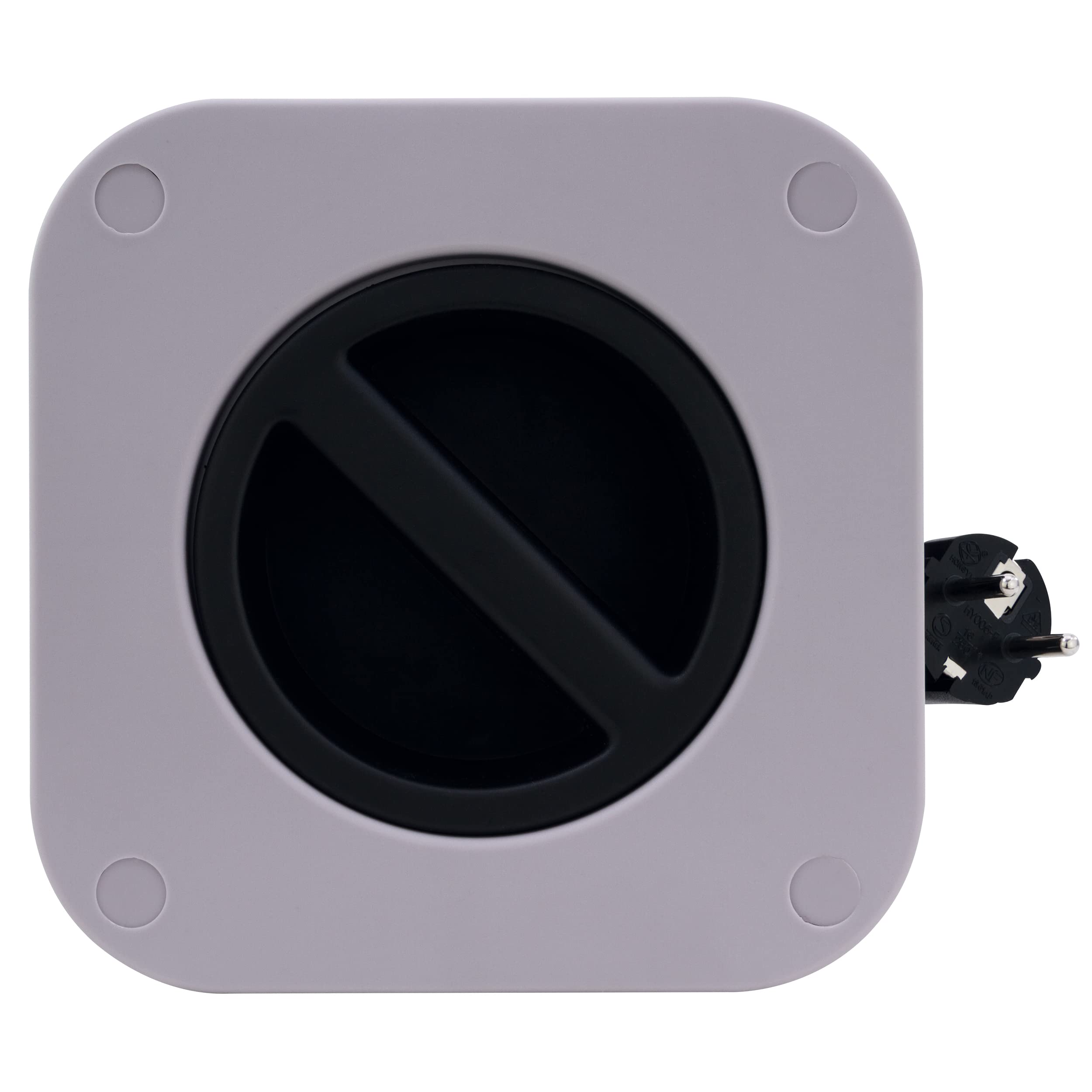 REV Kabeltrommel, Innenbereich, 4 Schutzkontaktsteckdosen, 10m, grau