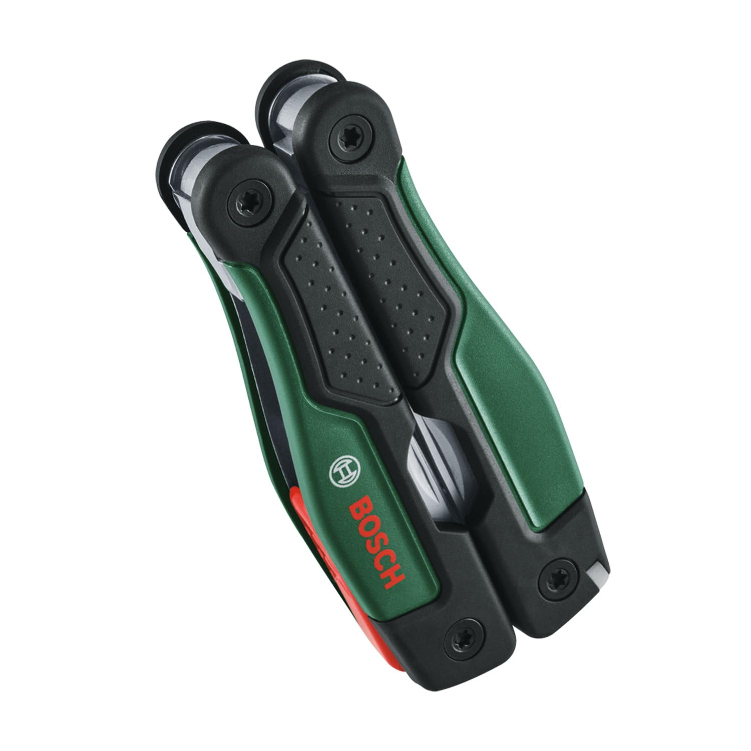 Bosch 16-in-1 Multi-Tool (Multifunktionswerkzeug zum Heimwerken, Outdoor und Camping; Edelstahl; Verriegelungsfunktion; Softgrip; 16 Funktionen: Zange; Schraubendreher; Messer; Säge, usw.)