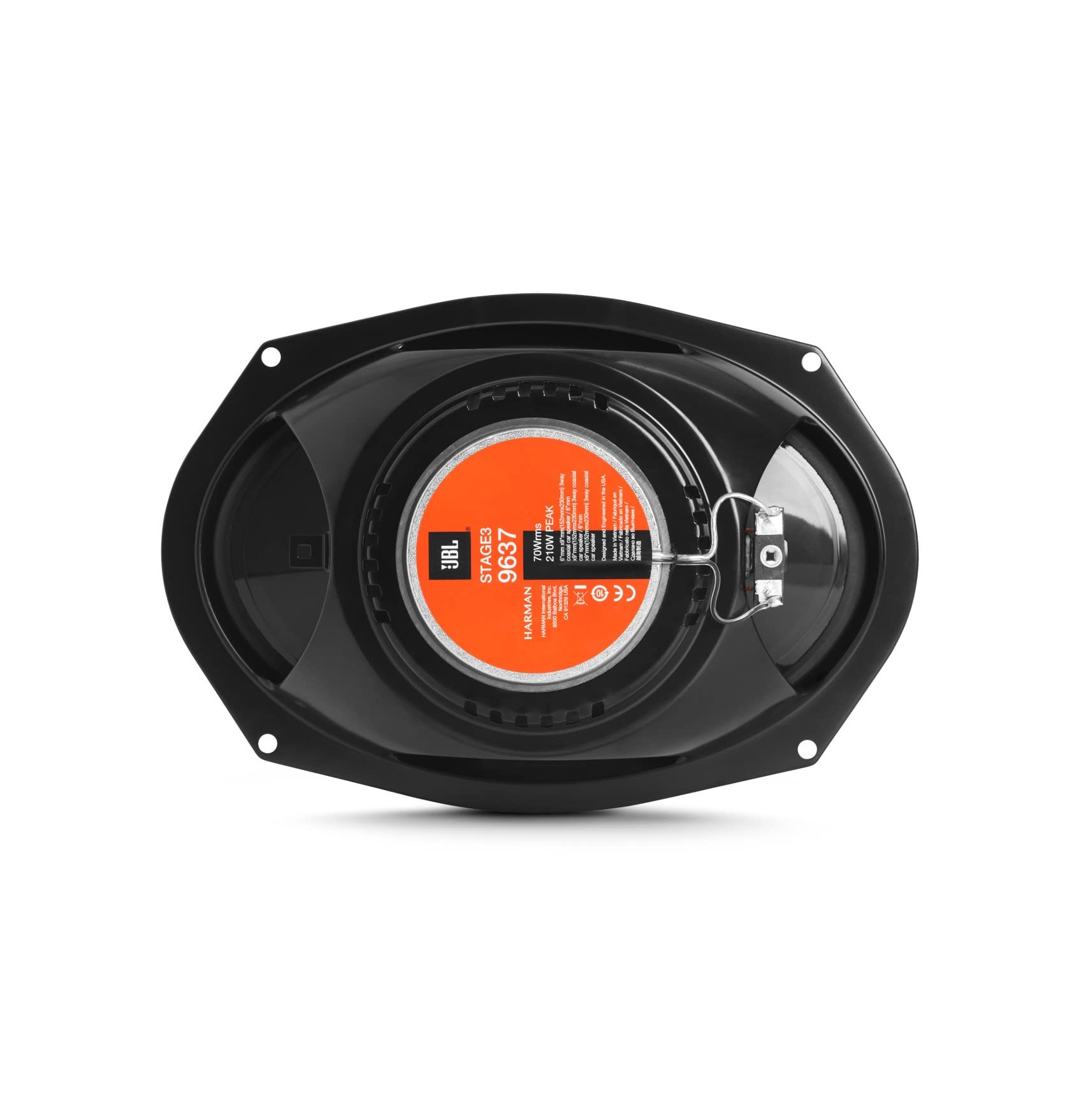 JBL Stage3 9637F 3-Wege Auto Lautsprecher Set von Harman Kardon ohne Gitter - 375 Watt KFZ Ovale Autolautsprecher Boxen - 6" x 9" (152 mm x 230 mm)