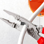 KNIPEX Elektro-Installationszange auf SB-Karte verchromt isoliert mit Mehrkomponenten-Hüllen, VDE-geprüft 200 mm, 13 86 200 SB