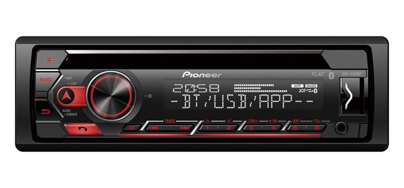 Pioneer DEH-S420BT, 1-DIN Autoradio, CD-Tuner mit RDS, Bluetooth, MP3, USB und AUX-Eingang, Freisprecheinrichtung, Smart Sync App, 13-Band-Equalizer, iPod-Steuerung