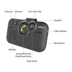 Bluetooth Freisprecheinrichtung für Auto mit Clip, 3W Lautsprecher Freisprechanlage integriertes Mikrofon Automatische Wiederverbindung Siri und G-oogle Assistant Kompatibilität Dual-Telefon Support