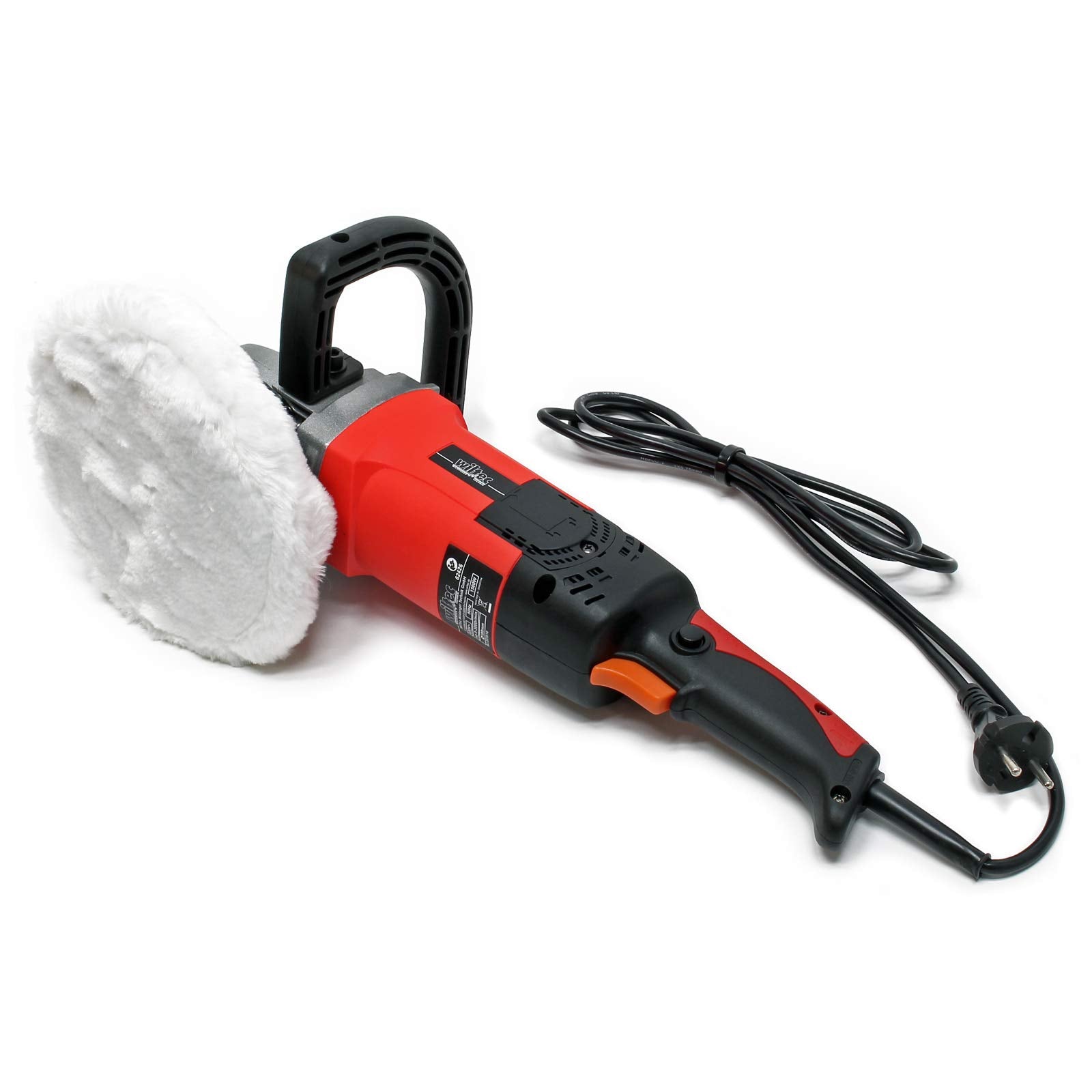 Wiltec Auto Poliermaschine Schleifmaschine 1500W bis 3000 U/min, Poliergerät mit 6 Stufen inkl. 1 Pad und Koffer, Tellerschleifer, Rotationsschleifer