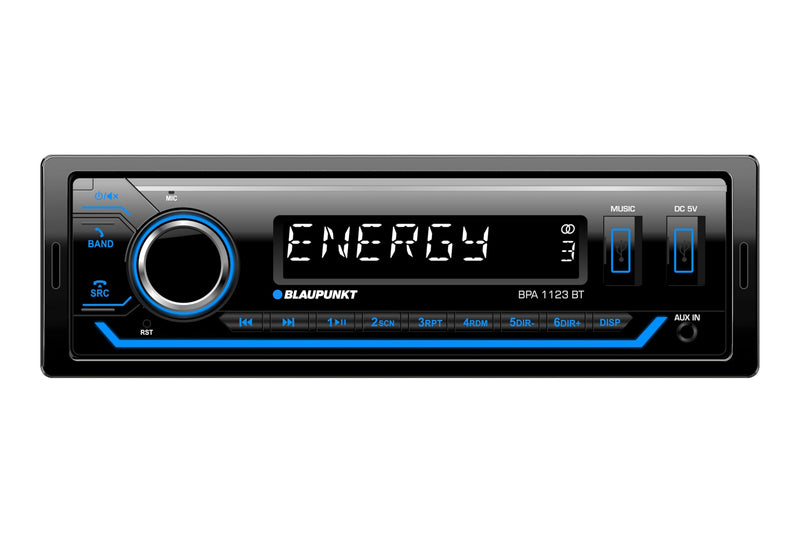 Blaupunkt BPA 1123 BT, 1-DIN Autoradio, Bluetooth, USB, Aux-Eingang, Sub-Out, Multicolour, 4x50Watt, 12V