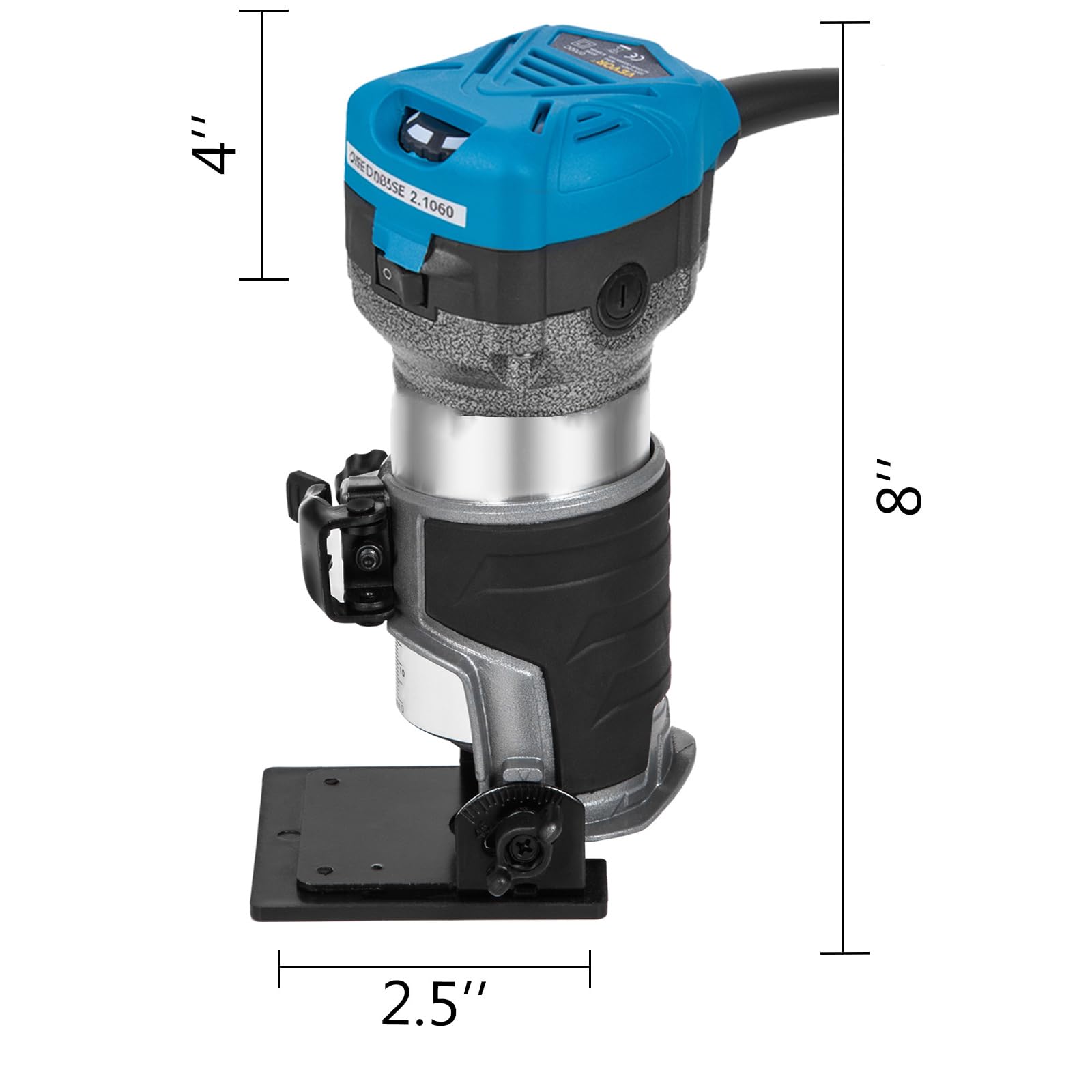 VEVOR 710W Holzfräse Oberfräse Kantenfräse Mit Feste Basis Neigungsbasis Tauchbasis