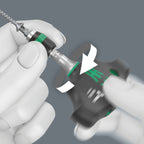 Wera 05023461001 416 RA Quergriff-Bit-Handhalter mit Ratschenfunktion und Rapidaptor Schnellwechselfutter, 1/4", 45 mm, Schwarz-grün