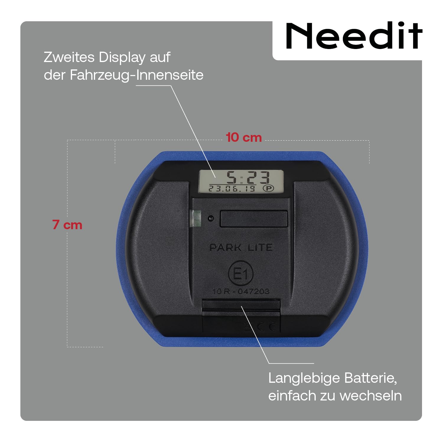 Needit Park Lite Elektronische Parkscheibe Vollautomatisiert Für Autofahrer Premium