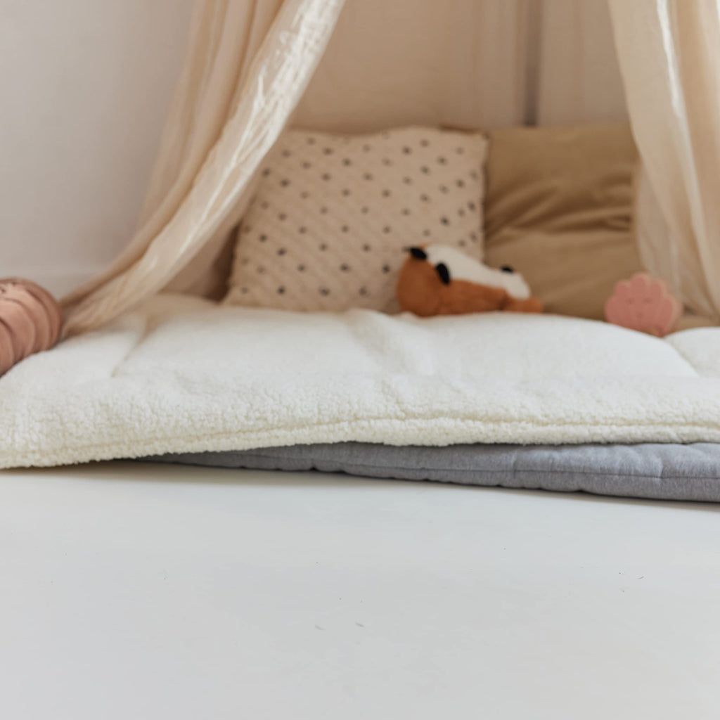 Jollein Baldachin Vintage Nougat - Höhe 245 cm - Betthimmel Babybett Kinderzimmer - Beige
