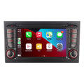 LXKLSZ Autoradio kompatibel mit drahtlos Carplay/Android Auto für Audi A4 S4 RS4 2002-2008 SEAT EXEO mit IPS Touchscreen/Bluetooth/Mirror Link/FM/AM/USB
