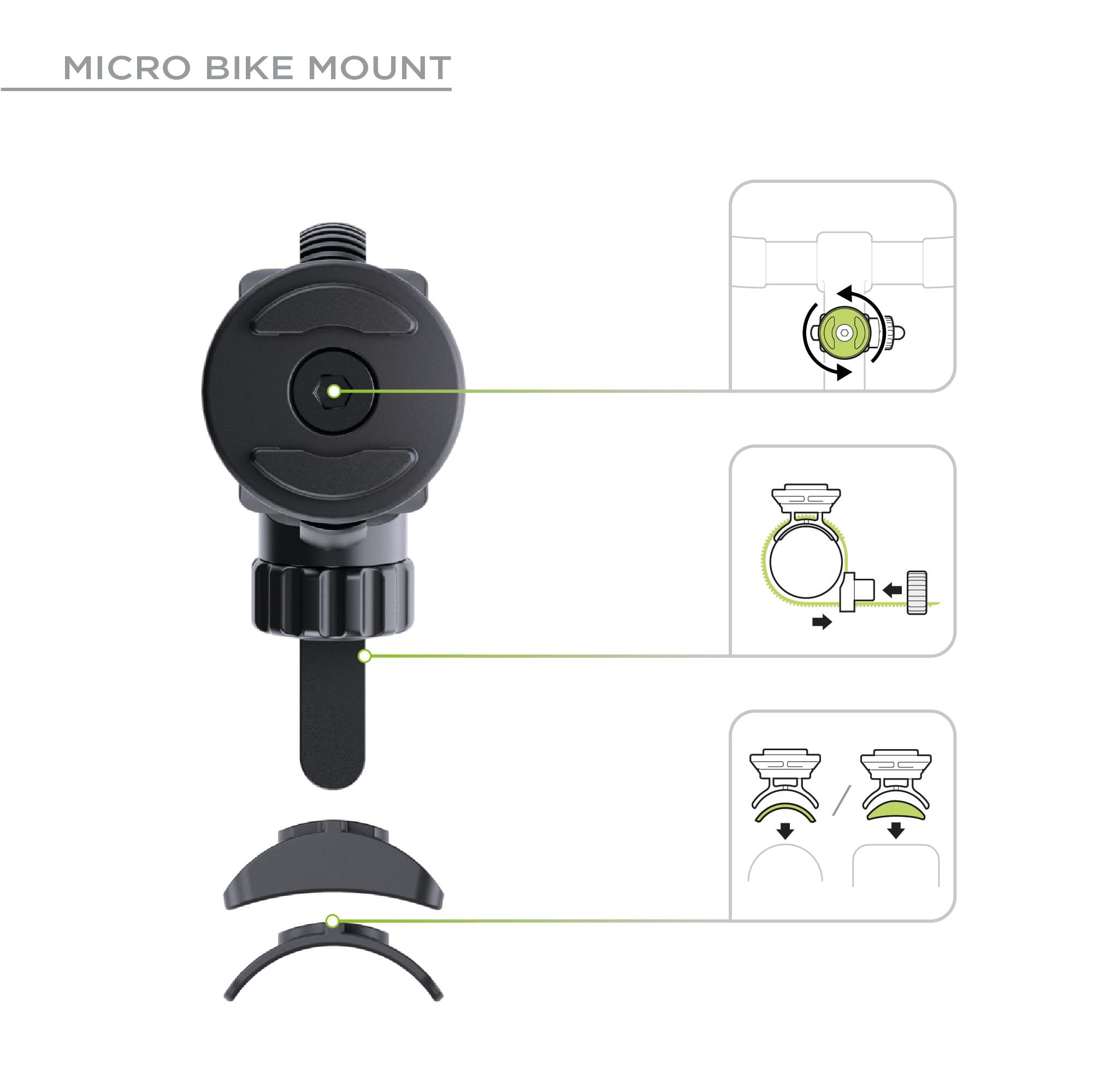 SP CONNECT Fahrrad-Handyhalterung | SPC+ | Universeller Handyhalter für Fahrradlenker | Motorradhandyhalterungen für alle Smartphone Handys wie iPhone Samsung | Mountainbike Rennrad Handy Halterung