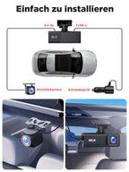 Topabol Dashcam Auto, 4K + 1080P Dashcam Auto Vorne Hinten, WiFi Dash Cam mit 64GB SD Karte, Dual Auto Kamera mit Nachtsicht, 170° Weitwinkel WDR, G-Sensor, Loop-Aufnahme, APP Steuerung, Max 256GB