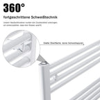 SONNI Badheizkörper Handtuchhalter Mittelanschluss 1600x500mm Weiß Handtuchtrockner Heizkörper Bad Gerade