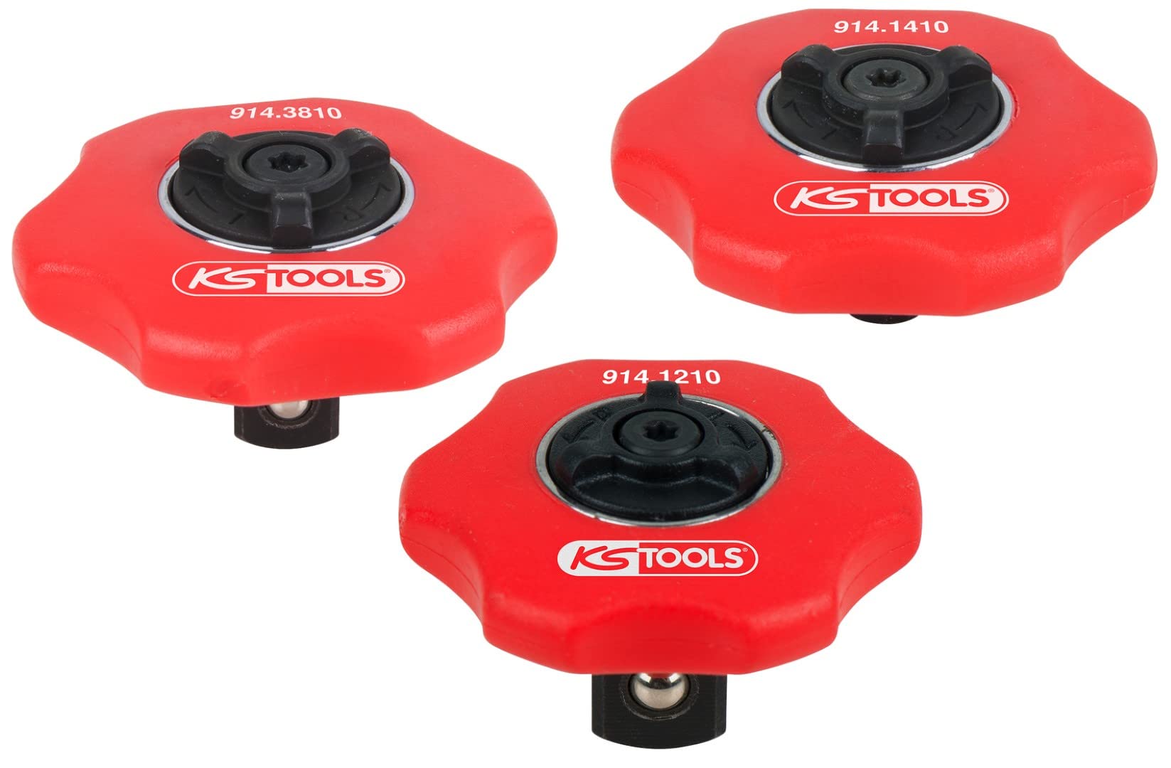 KS Tools 914.1215 Mini-Hand-Umschaltknarren-Satz, 3-teilig, 1/4 Zoll + 3/8 Zoll + 1/2 Zoll