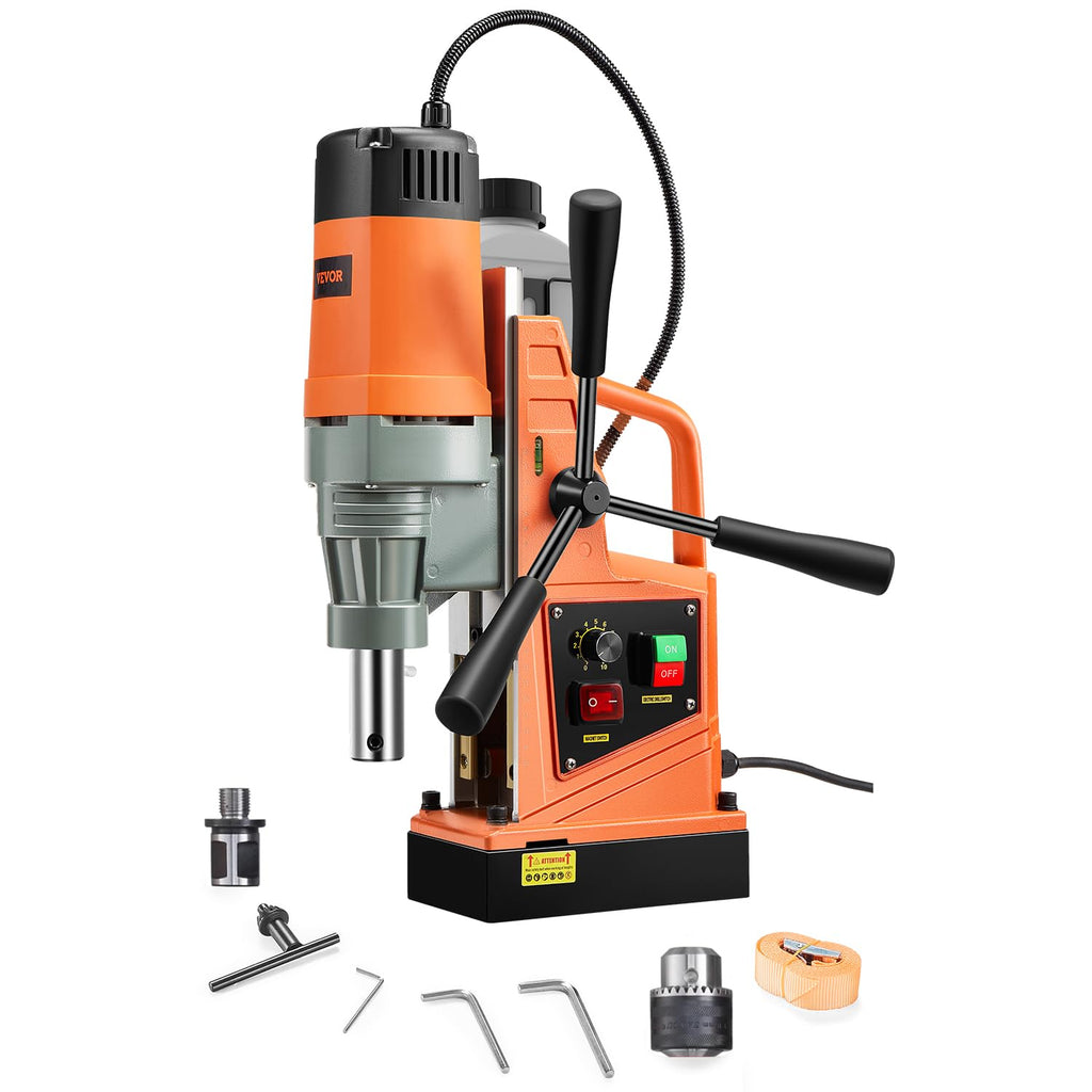 VEVOR Profi Kernbohrmaschine Magnetbohrmaschine 1550 W, Kernbohrmaschine Magnetbohreinheit 13000 N 50 mm Magnetkernbohrsystem für Schiffsbau, Brückenbau usw.