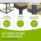 Juskys 8er-Set Lagerregal Basic 8X 180x90x40cm (HxBxT) - 7000 kg - 40 Böden - Schwerlastregal Steckregal Metall Kellerregal Regalsystem Regal - Grau