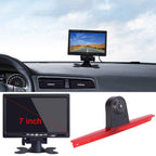 Wasserdicht Einparkkamera Einparkhilfe Farbkamera Bremsleuchte Kamera Bremslicht Rückfahrkamera+7" TFT LCD Monitor Ersatz für VW T5 Bus Transporter Caravelle 2003-2015 Bj