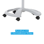 FRANKEN Flipchart, Beschreibbar, Magnetisch, Mobil, Mit Rollen und 2 Seitenarmen, Whiteboard mit Ständer, Papierhalterung und Stifteablage, 67 x 95 cm, PRO Deluxe Mobil, FC81