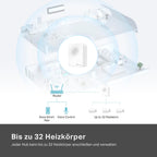 TP-Link smartes Heizkörperthermostat - Erweiterungseinheit, benötigt Kasa Hub, Heizungssteuerung (Kasa App, Zeitpläne, Geofencing, Fensteröffnungserkennung), Matter, Alexa, Apple Home