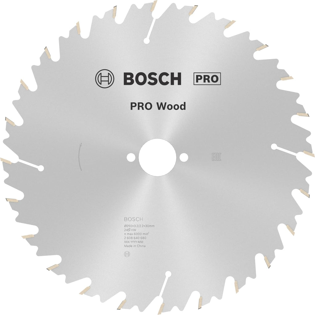 Bosch Accessories Bosch Professional 1x Kreissägeblatt Speedline Wood (für Holz, Sägeblatt Ø 250 x 30 x 3,2 mm, 24 Zähne, Zubehör Kreissäge)