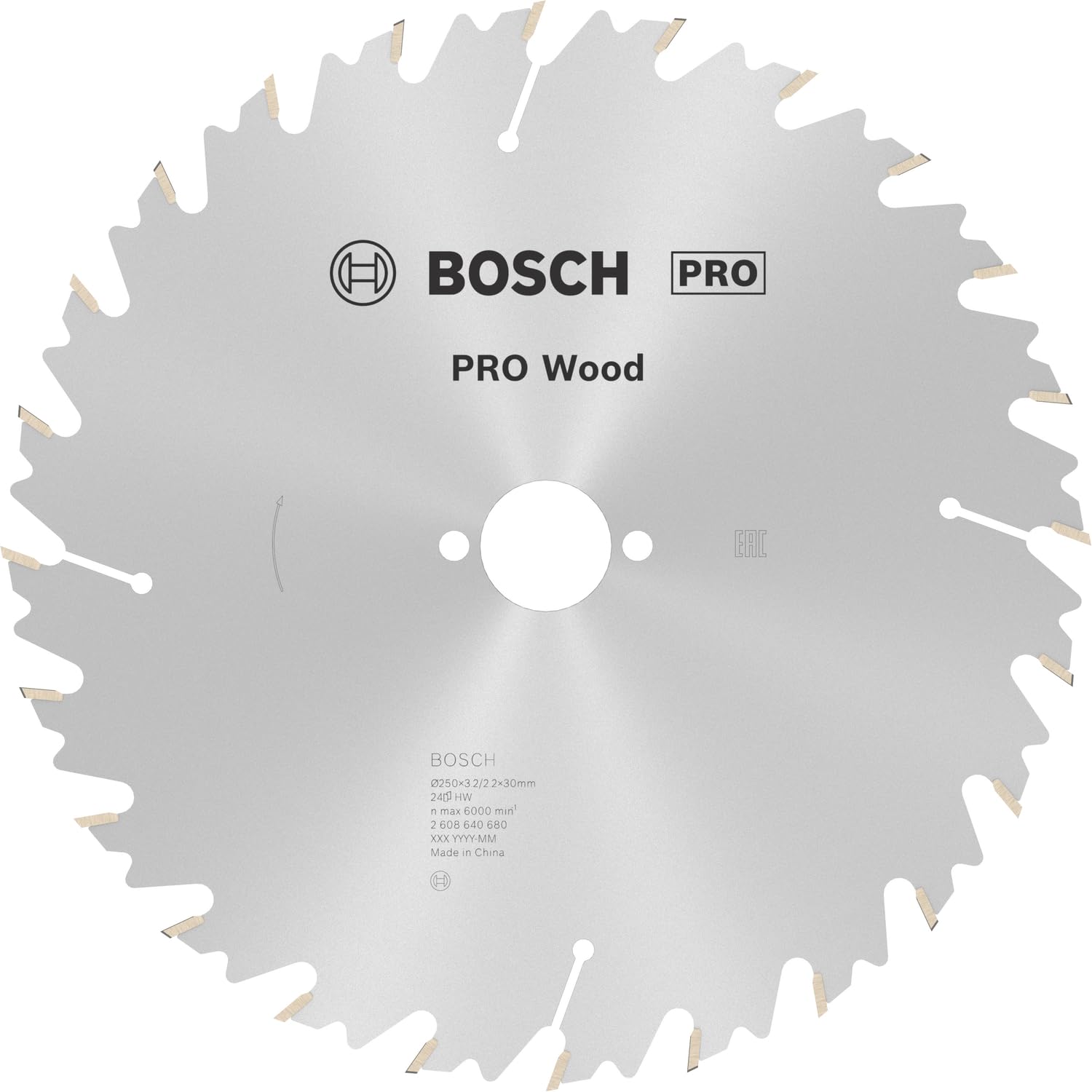 Bosch Accessories Bosch Professional 1x Kreissägeblatt Speedline Wood (für Holz, Sägeblatt Ø 250 x 30 x 3,2 mm, 24 Zähne, Zubehör Kreissäge)