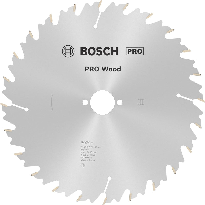 Bosch Accessories Bosch Professional 1x Kreissägeblatt Speedline Wood (für Holz, Sägeblatt Ø 250 x 30 x 3,2 mm, 24 Zähne, Zubehör Kreissäge)