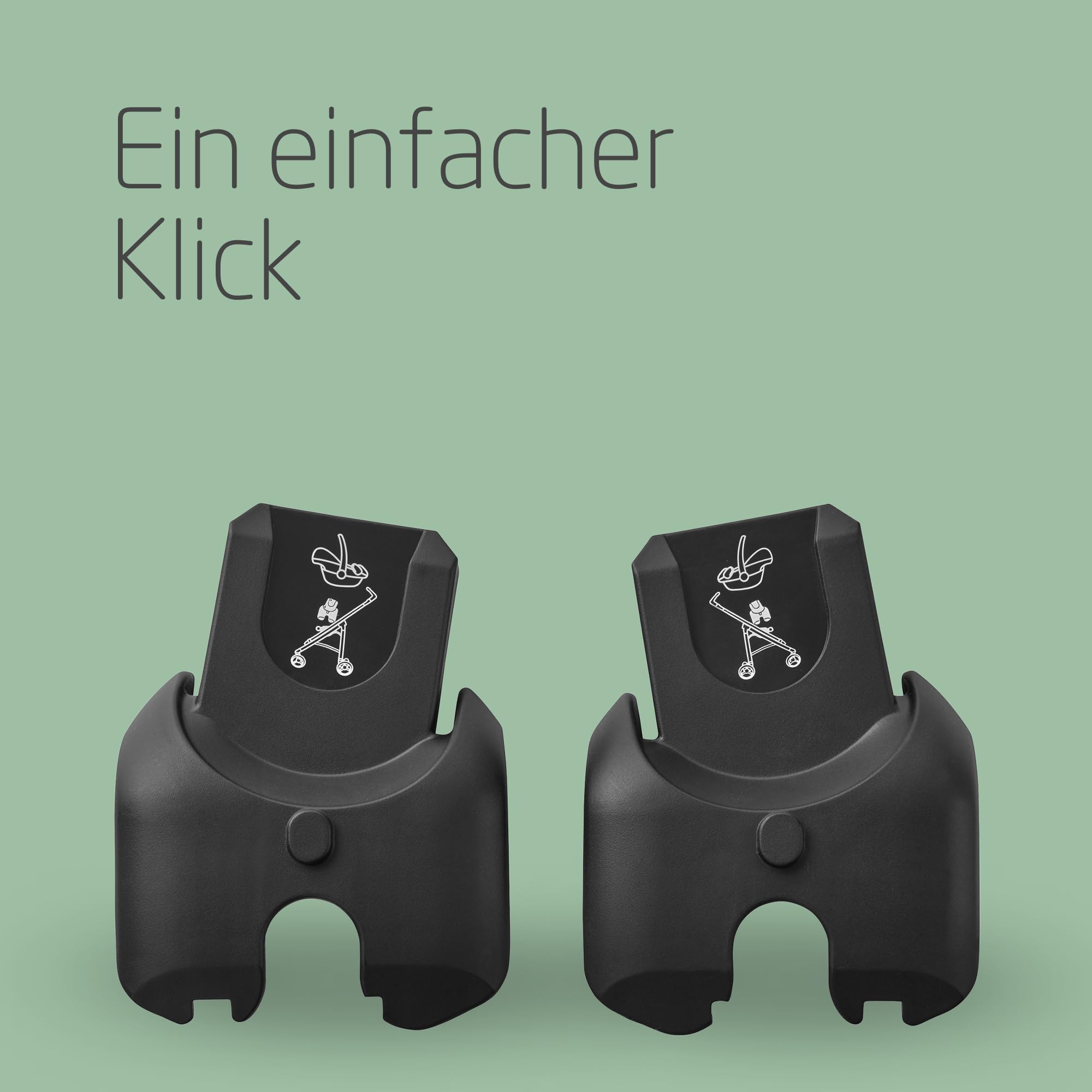 Maxi-Cosi Adapter für Babyschale, zum Befestigen der Maxi-Cosi Babyschale am Maxi-Cosi Kinderwagen, Ein-Klick-Befestigung, Memorytasten, zertifizierte Sicherheit, für die meisten Maxi-Cosi Kinderwagen