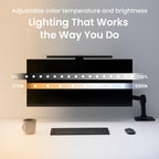 BenQ ScreenBar Pro LED Monitor Lampe – blendfreies Licht, automatisches Ein-/Ausschalten, universelle Klemme, ultrabreite Beleuchtung, einstellbare Farbtemperatur & Helligkeit, Auto-Dimmen, Schwarz