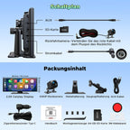 LAMTTO Wireless CarPlay Android Auto Display 10,25 Zoll In-Cell Touchscreen Car Play mit Dashcam 2.5K+1080P Sprachsteuerung Karten Navigation Bluetooth FM AUX Loop Aufnahme 64GB TF Karte