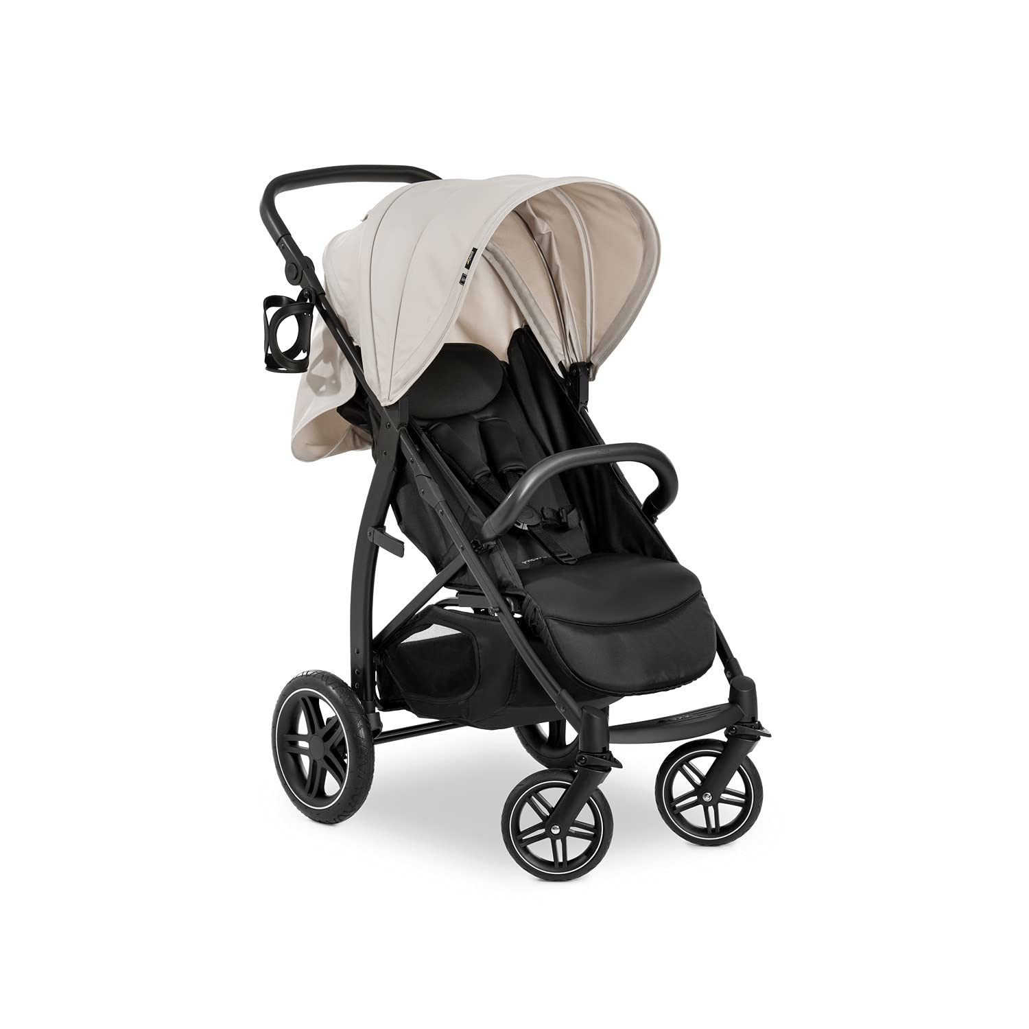 hauck Rapid 4D, Beige - Kinderwagen mit Pannensicheren Gummiräder - ab Geburt bis 22 kg - mit Liegefunktion, UPF 50+, Schnell Klappbar, Becherhalter, Höhenverstellbar