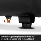 Einhell Kompressor TC-AC 190/24/8 I OF (1100 Watt, max. 8 bar, 24-Liter-Tank, 190 l/min Ansaugleistung, ölfrei, wartungsarm, Manometer, Druckminderer)
