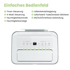 COMFEE' Luftentfeuchter Easy Dry 20L/Tag, 4 Modi, Luftbefeuchter angeschlossen, 3 l Tank, Wäschetrockner, Swing-Funktion, für Räume von 40㎡/100 m³, Weiß