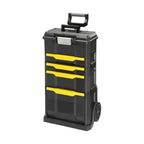 Stanley Rollende Werkstatt aus Metall-Kunststoff 1-79-206 / Werkzeugwagen leer mit 3 modularen Einheiten / Vielseitige Werkzeugbox für Kleinteile und große Werkzeuge