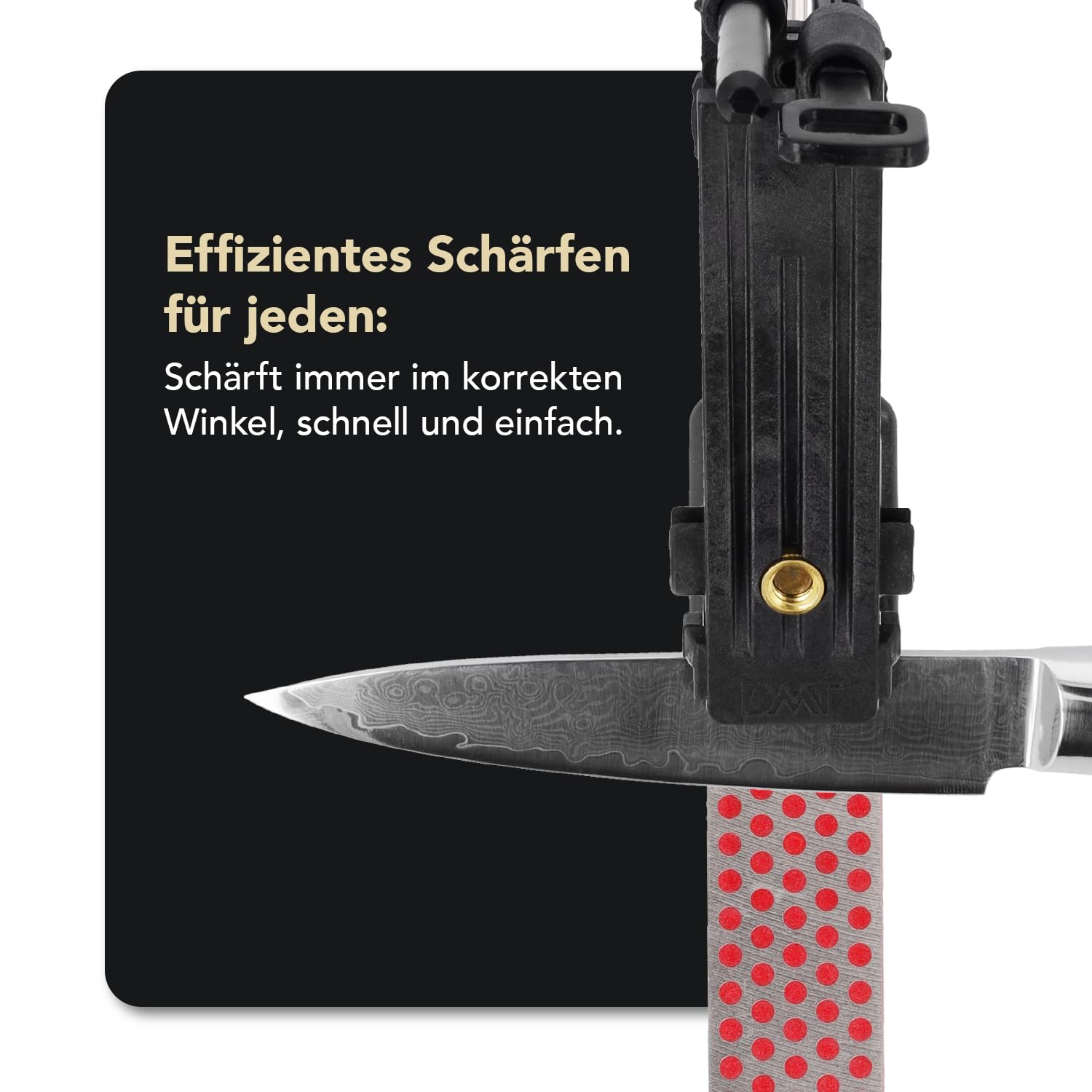 DMT Aligner Diamant Schleifsystem, Messerschärfer mit Schleifstein Extrafein und Fein, Geführtes Schärfen & konstanter Schleifwinkel, Inkl. Tasche, Made in USA, AKEFC