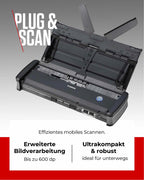 Canon P-215II imageFORMULA Scanner Dokumentenscanner (Duplex Einzug, 600 DPI, Farbscan, Canon CaptureOnTouch Software, Lite Presto! BizCard Reader, Reader PaperPort) schwarz, 9705B003