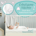 Sun Garden Babymatratze, Kindermatratze 70x140 cm mit Trittkante, Oeko Tex 100 Zertifiziert, Baby Matratze für Babybett, Kinderbett oder Reisebett, Bezug bis 60°C Grad waschbar