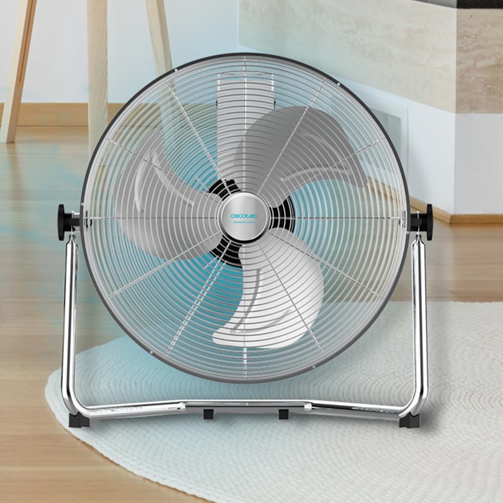 Cecotec Industrie-Ventilator EnergySilence 4300 Pro, 110 W, 3 Metallklingen 18" (45 cm), 3 Geschwindigkeiten, Kupfermotor, Einstellbare Neigung, Verchromte Oberfläche