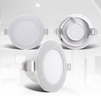 B.K.Licht - 5er Set LED Bad Einbaustrahler 230V flach, IP65, neutralweiße Lichtfarbe, Lochmass 68mm, LED Spot, Deckenspots, Spots, Einbauleuchten, Einbauspots, Badezimmer, 86x30 mm, Weiß