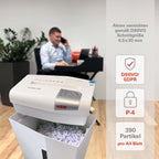 HSM shredstar X10 Aktenvernichter I Partikelschnitt 4,5x30mm I Sicherheitsstufe P-4 I Leiser Home Office Schredder für Papier, CDs, DVDs, Kreditkarten I 20l Auffangbehälter I Papierschredder 10 Blatt