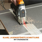 Evolution Power Tools Rage 7-S Universalstichsäge – schneidet Holz, Stahl, Kunststoff und mehr – inklusive 5 Sägeblätter, 710 W