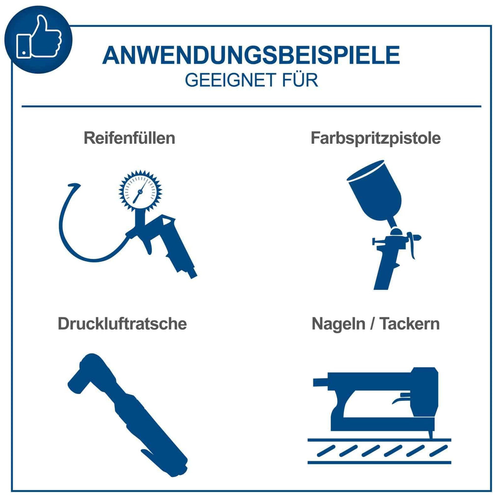Scheppach Druckluft Kompressor HC06 ölfrei | 6L Kessel | 8 bar Arbeitsdruck | 1200 Watt Leistung | Ansaugleistung 192 L/min | mobil & kompakt Luftkompressor | inkl. 6-tlg. Zubehörset