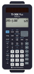 TEXAS INSTRUMENTS TI-30X Plus MathPrint Wissenschaftlicher Schulrechner (für SEK I und II, 4-zeilig, Solar- und Batteriebetrieb) Dunkelblau