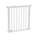 Safety 1st Flat Step Gate, Treppenschutzgitter ohne Bohren, 73–80 cm (max. 101 cm erweiterbar), Sehr Flache Türkante, Türschutzgitter "Bleibt Offen", Mit Einer Hand Öffnen, Montage ohne Bohren, Weiß