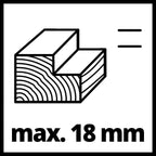 Einhell Elektrohobel TE-PL 900 (Fußplatte Mit 3 V-Nuten, Softgrip, Inkl. Parallelanschlag, Falztiefenanschlag, TCT Hobelmesser), Blau, 900 W, Bis 3 mm Spantiefe, Große Messerwelle