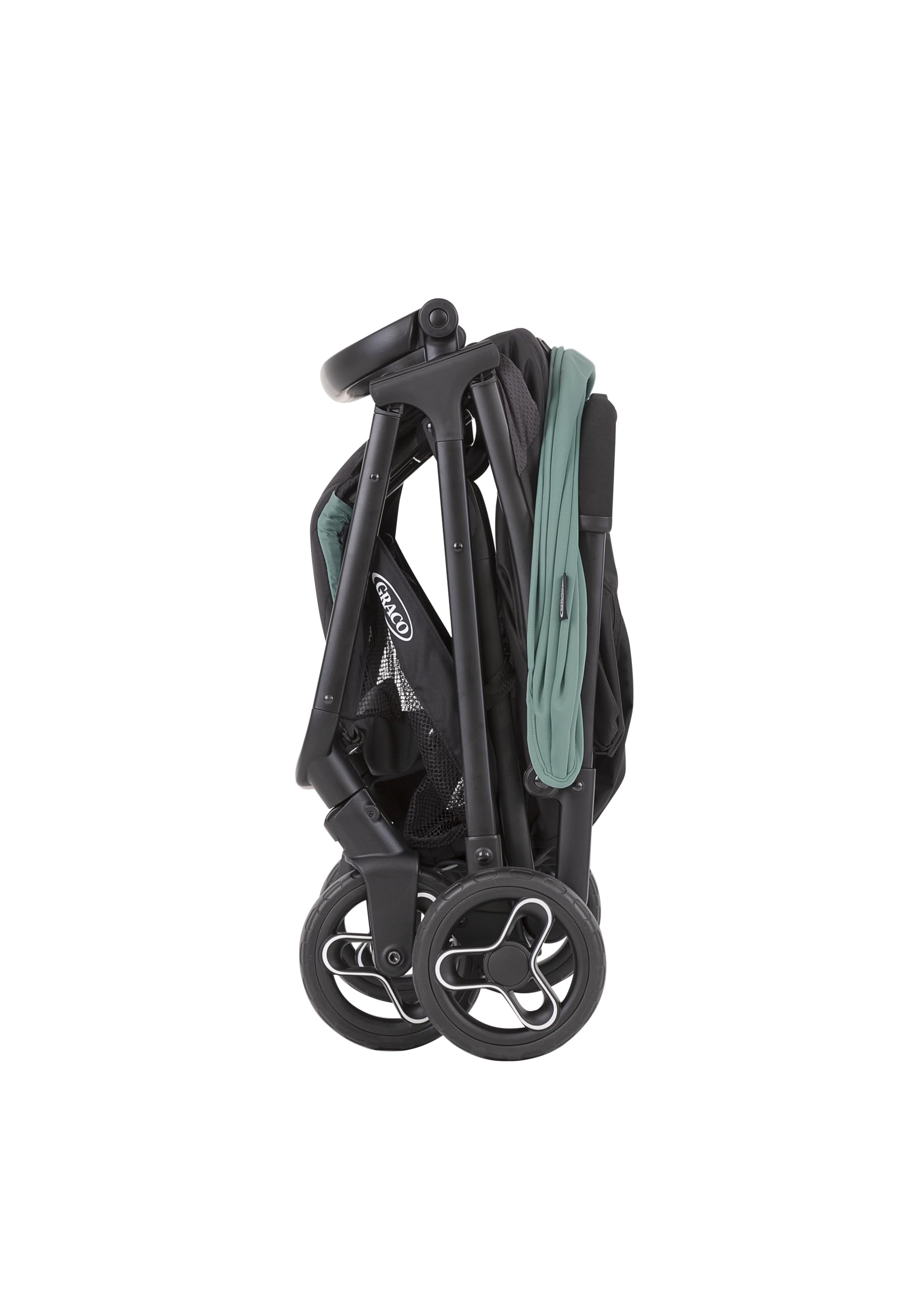 Graco Myavo™ Reisebuggy, ab Geburt bis ca. 4 Jahre (bis 22 kg), leicht, schnell zusammenklappbar, zusammengeklappt freistehend, großer Staukorb, inkl. Regenverdeck, Mint