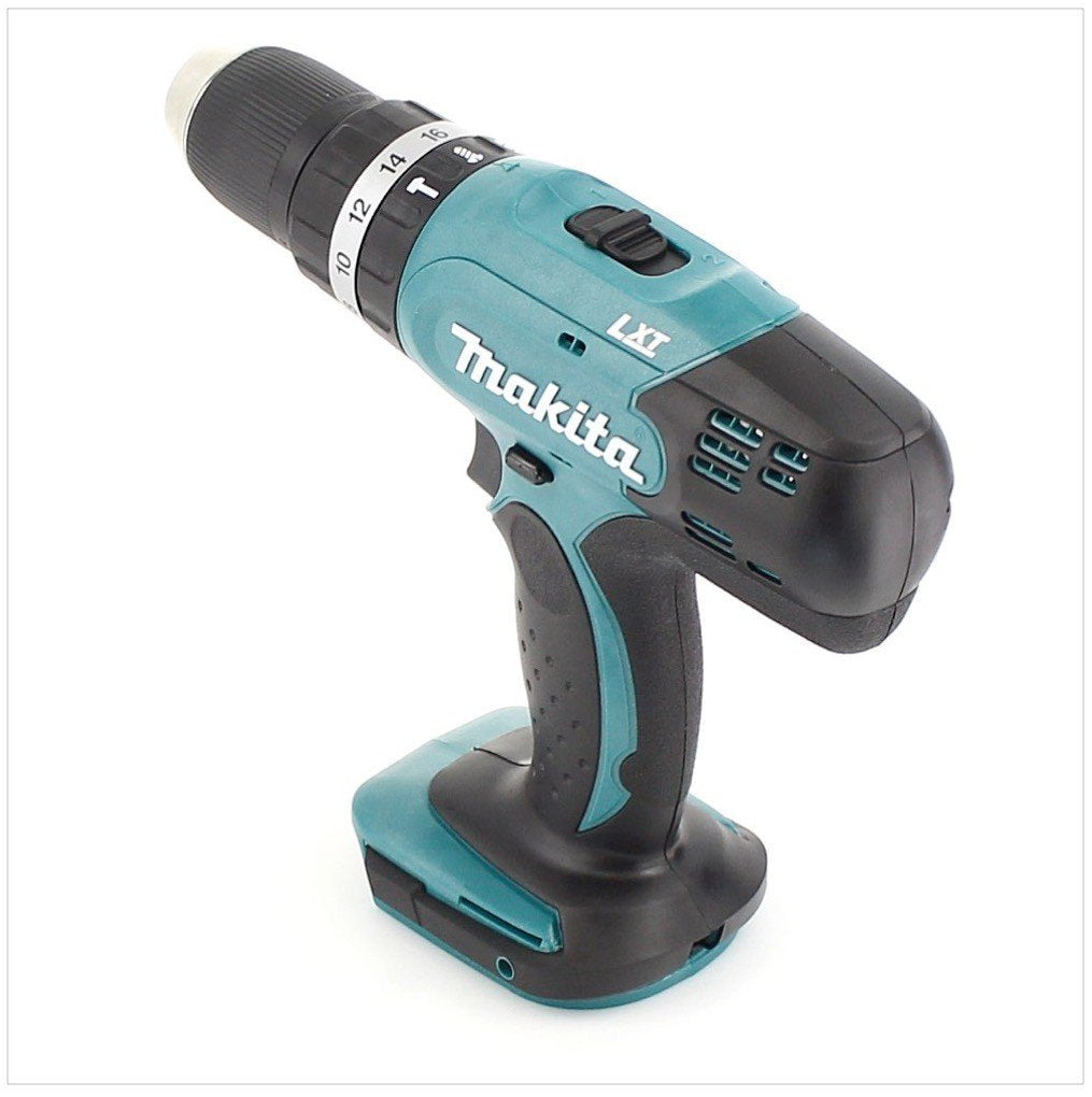 Makita Akku-Schlagbohrmaschine DHP453 Solo 18 V, Schwarz,blau, Batteriebetrieben