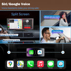 10.26" Wireless Carplay Screen 360 Rotation 4K Dash Cam Carplay/Android Auto Auto Stereo Auto Audio Empfänger mit 1080p Backup Kamera GPS Navigation/Spiegel Link/Sprachsteuerung/Siri