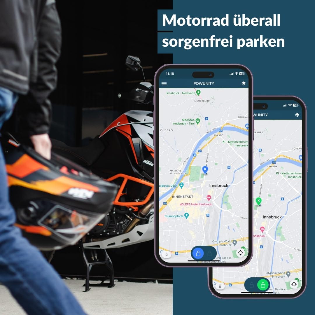 GPS-Tracker für E-Bikes — Motorrad kompatibel, lückenlose GPS-Übertragung in Europa — Diebstahlschutz, Echtzeit-Tracking mit Handy-App — inkl. SIM & Zusatzakku