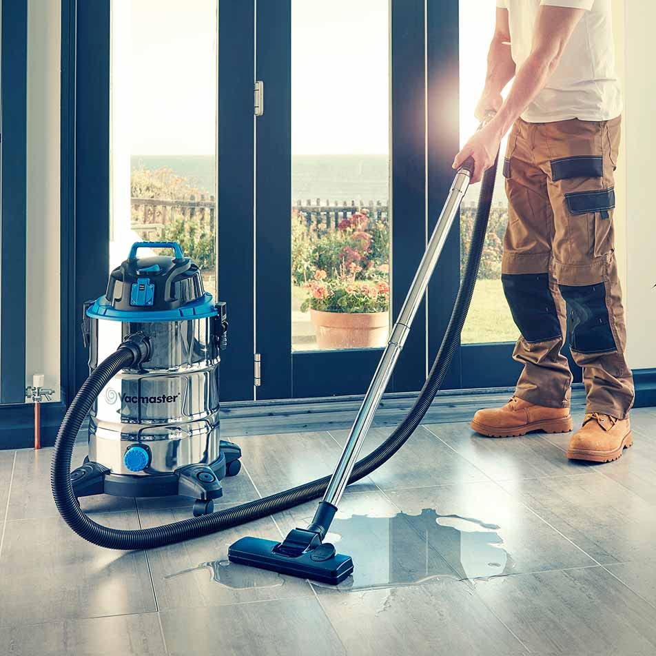 Vacmaster VQ1530SFDC 1500W 30L Nass Trockensauger Bodenstaubsauger Starke Saugleistung Staubsauger Edelstahl